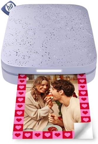 HP Sprocket 2x3" Instant Smartphone Photo Printer - Portable Color Wireless Mobile Printer - Zink Sticky-Back Photos - Print from Compatible iOS & Android Devices with Bluetooth w/Fun App - Purple