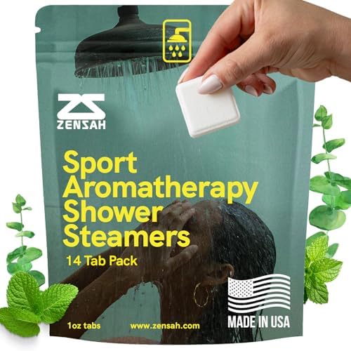Zensah Sport Shower Steamers - Relaxing Aromatherapy, USA Made with Natural Eucalyptus Essential Oil, Travel Friendly, Unique Birthday Gifts for Self Care, Colds, and Muscle Recovery for Women and Men