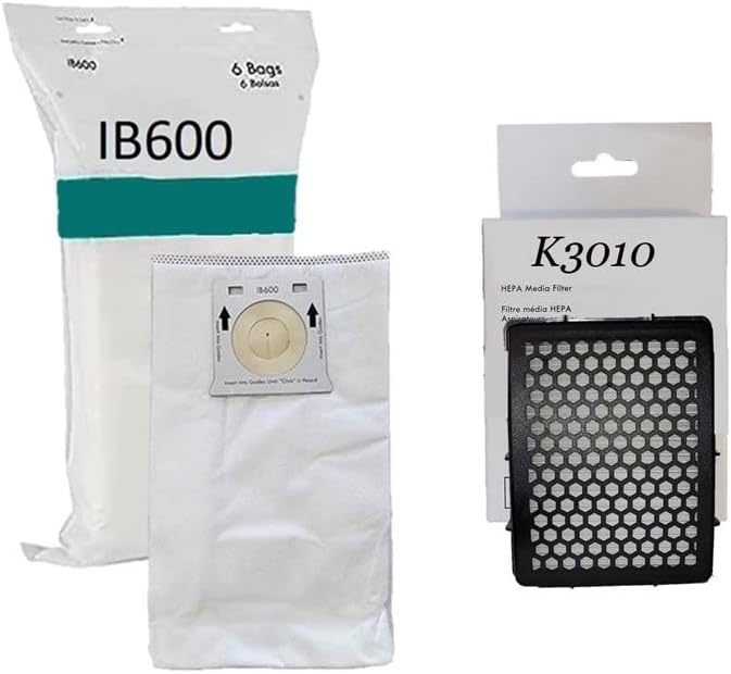 6 IB600 + 1 K3010 HEPA Filter Compatible With Kenmore Intuition w No Touch Bag Technology BU4022 BU4021 BU4020 BU4018 BU4050 Pet Friendly Lift Away