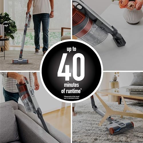 Shark Pet Pro Cordless Stick Vacuum with MultiFLEX, HEPA Filter, Lightweight, Powerful Suction, 40min Runtime, Removable Hand Vacuum, Includes Crevice Tool & Dusting Brush, UZ351H