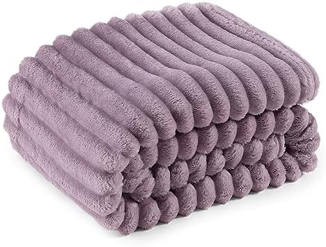 Bedsure Light Purple Fleece Blanket for Couch - GentleSoft Cozy Soft Blankets for Women, Cute Small Throws for Girls, 50x60 Inches