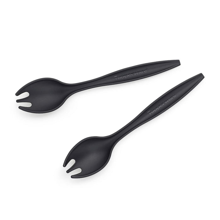 NewTupperware Salad Serving Forks Tongs Set of 2 Black