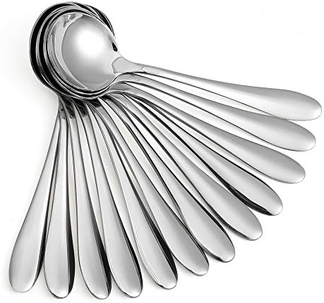 Large Soup Spoons/Stainless Steel Bouillion Spoons,12-Piece,7.7 Inches