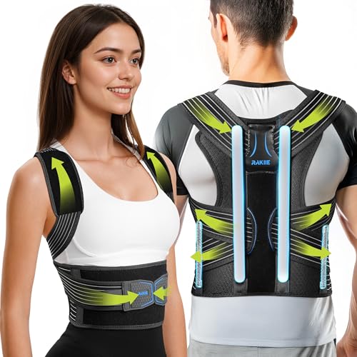 All-round Back Belt Support for Women Men, Breathable Durable Lumbar Support Brace, Lightweight and Invisible Under Clothing, Back Support Brace for Scoliosis Hunchback, Size XL (Upper Waist: 47.2"-53.2")