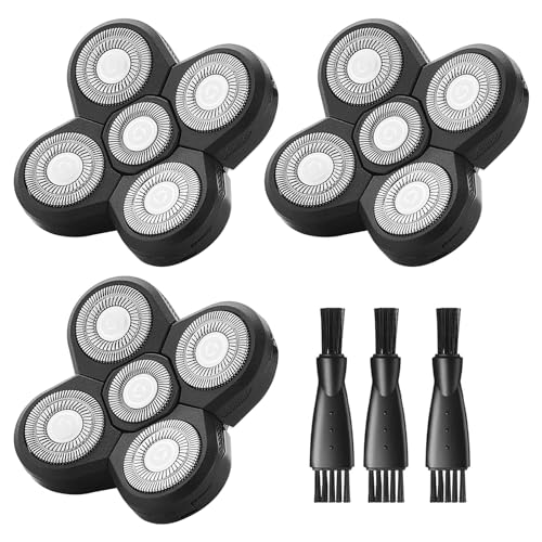 3 Pack Shaver Replacement Blades for Fre*bi*d Bald Men Replacement Blades,Shavers Head with 3 Cleaning Brush