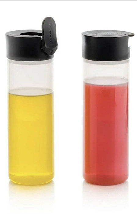 Tupperware Set of 2 Squeeze It Bottles 12 oz. Liquid & Airtight Condiment Dispensers
