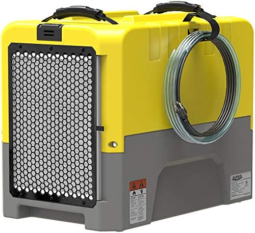 ALORAIR 180 PPD Commercial Dehumidifier with Pump Drain Hose, LGR Dehumidifiers for Basement Warehouse & Job Sites, Crawl Space Dehumidifier for Water Damage Restore, 5-Year-Limited Warranty, Yellow