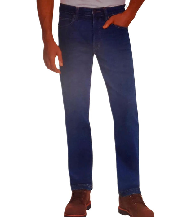 Kirkland Signature Men's Comfort Stretch Straight Fit Classic 5 Pocket Denim Jean (US, Waist Inseam, 38, 29, Regular, Regular, Dark Blue)