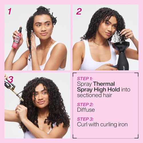 Redken Thermal Spray 22 High Hold - Thermal Heat Protectant and Setting Mist, For Curling and Flat Irons, Lasting Frizz Control & Protects Against Heat Damage