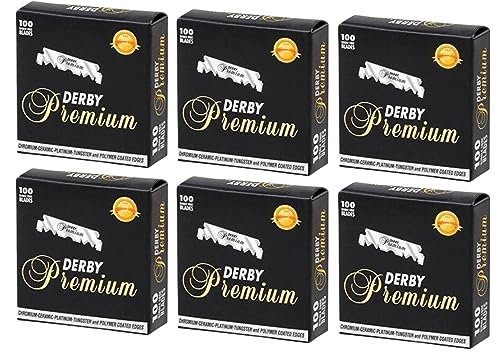600 "Derby Premium" Single Edge Razor Blades for straight razor
