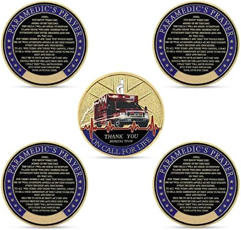 5 Pcs EMS Paramedic's Prayer Challenge Coin