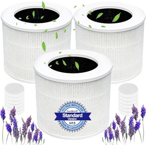 3Pack Core Mini Replacement Filter Compatible with LEVOIT Core Mini Air Purifier,Core Mini-P,3-in-1 High Efficiency Filter, Mini-RF Filter with Activated Carbon,Part #Core Mini-RF Filter Replacement