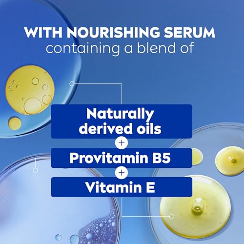 NIVEA Nourishing Care Body Wash with Nourishing Serum, Moisturizing Body Wash for Women, Enriched with Provitamin B5 and Vitamin E, 20 Fl Oz Bottle, 3 Pack