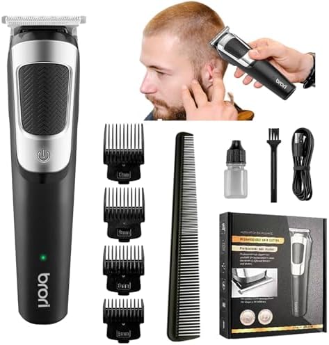 Professional Hair Trimmer for Men - Rechargeable Electric Hair Clipper Set for Home & Salon Use, Easy to Use Men's Grooming Kit with Precision Blades