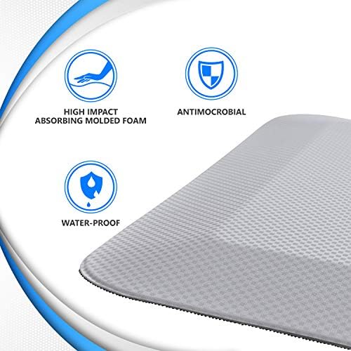 NYOrtho Bedside Fall Mat for Elderly - 70" x 24" Bi-Fold Design - Non-Slip, Impact-Absorbing Foam Mat for Fall Prevention and Floor Safety - Bedside Protection Cushion - 5-Pack for Seniors, Adults