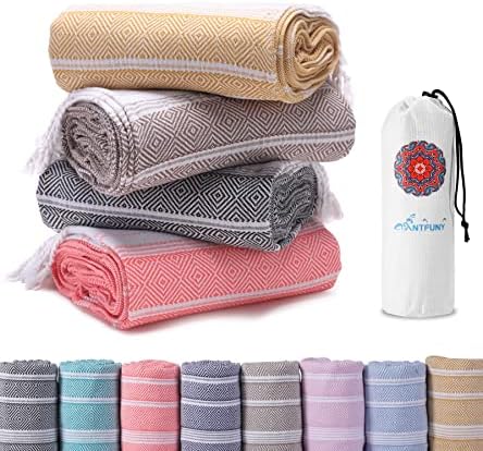 4 Packs Turkish Beach Towels Vacation Essentials Oversized Bath Pool Swim Towel Set Bulk Quick Dry Sand Free Extra Large Xl Big Blanket Adult Travel Cruise Accessories Must Have Clearance Stuff