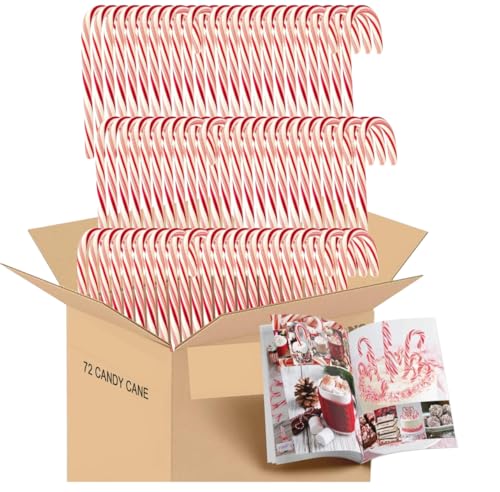 Candy Canes, Individually Wrapped, Red & White Stripes, Christmas Holiday Candy, Bulk | (72 CT)