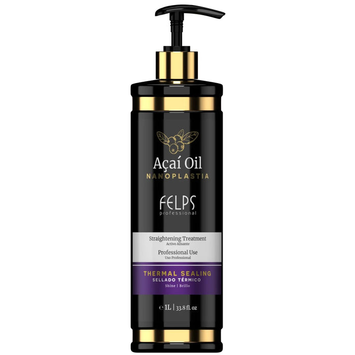 Felps Omega Zero Black Nanoplastia Professional Smoothing Hair Treatment - 1000ml/33.8oz