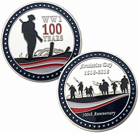 Military WW1 World WAR 100 Years 100th Anniversary Day 1918-2018 Novelty Commemorative Coin