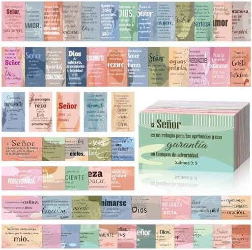 240pcs Bible Verse Cards in Spanish Christmas Prayer Greeting Card with Assorted Bible Verses Versículos Bíblicos En Español Church Christian Birthday Party Gifts for Women Men(Boho)