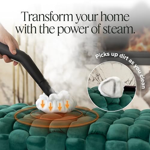 Dupray Neat Steam Cleaner with 27-Piece Accessory Kit – High-Performance Chemical-Free Cleaning for Floors, Cars, Tiles, and More (including a total of 11 brass brushes)