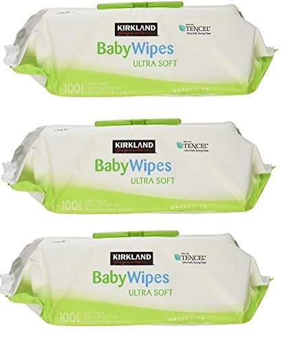 Kirkland Signature Baby Wipes, 13.8 Pound kiHeiG, 3 Pack(100 Wipes)