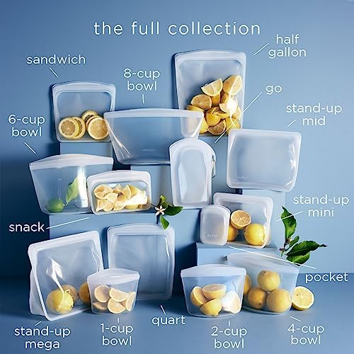 Stasher Premium Silicone Reusable Food Storage Bags, 3-Pack, Multi | Multi-Use Food Storage Bags, Lunch Bag, Travel Containers | BPA Free, Leak-free, Dishwasher-Safe, Eco-friendly