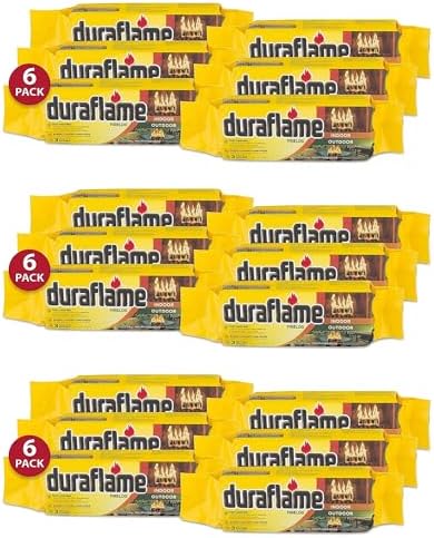 Duraflame 4.5 Pound 3 Hour Long Burn Time Indoor Outdoor Quick Light Fire Log for Camping, Firepits, Bonfires, and Fireplaces (18 Pack)