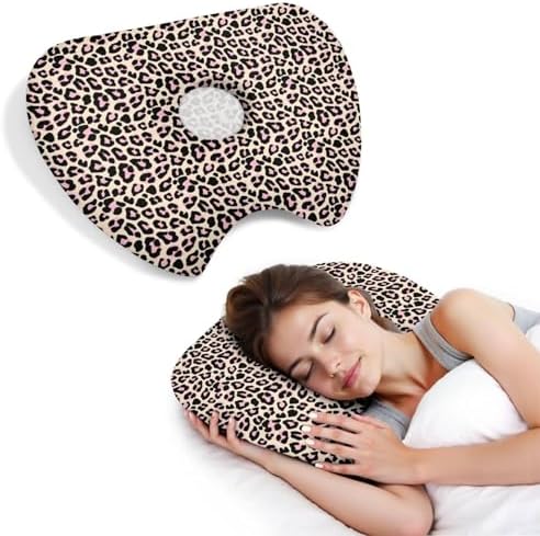 Ear Piercing Pillow with Ear Hole for Side Sleeper Relief Ear Pain,Cotton and Polyester Ear Pillows,Washable Ear Guard Pillow