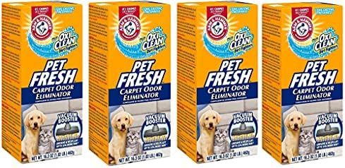 4 Pk, Arm & Hammer Pet Fresh Carpet Odor Eliminator Plus Oxi Clean Dirt Fighters