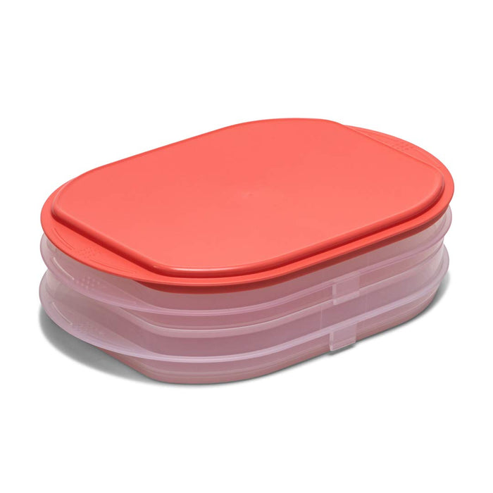 Tupperware Fridge Stackable Low 1pc - Pink, Modern Functional, 450ml