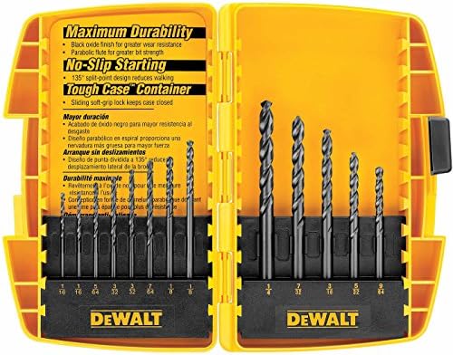 DEWALT Black Oxide Drill Bit Set with Pilot Point, 13-Piece (DW1163)