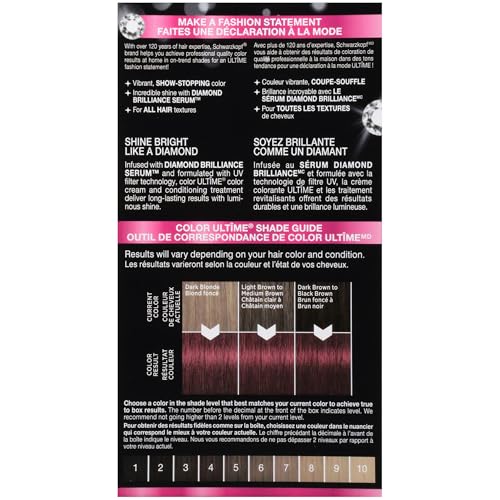 Schwarzkopf Color Ultime Hair Color, 5.22 Ruby Red, 1 Application - Permanent Red Hair Dye for Vivid Color Intensity and Fade-Resistant Shine up to 10 Weeks