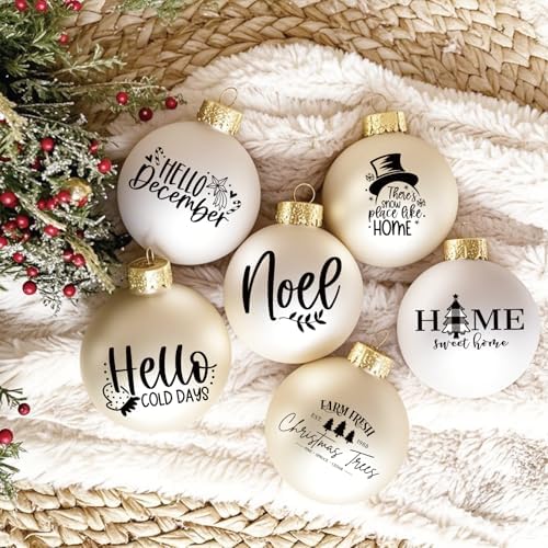 56Pcs Christmas Words Stickers Rub on Transfers for Crafts Vinyl Christmas Word Ornament Sticker Decals for Glass Jars Ball Bottle Wood Wall Decor (joy56)