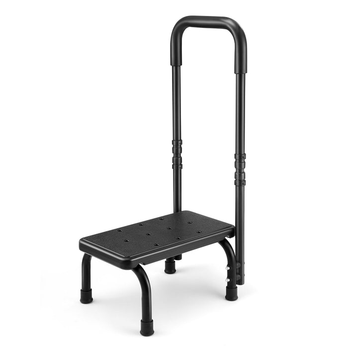 Step Stool with Handle Ederly, Adults, Non Skid Platform and Adjustable Handrail, Lightweight Stepping Stool for Kitchen, Bathtub, Heavy Duty Holds up to 350 lbs