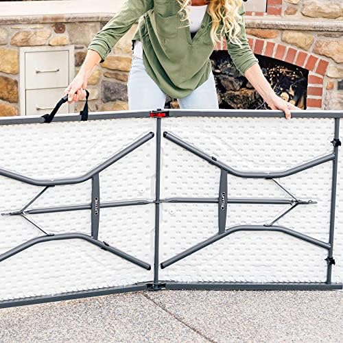 Lifetime 6-Foot Fold in Half Table, Light Commercial, White Granite