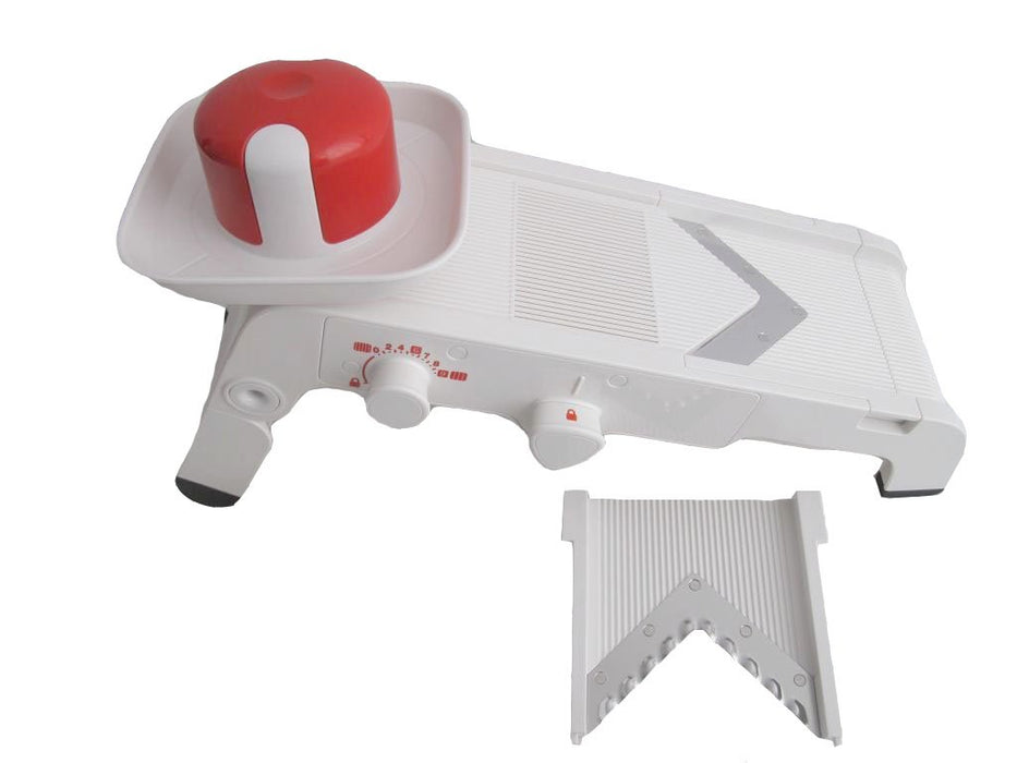 TUPPERWARE Chef Mando-Chef D202 Multi-Slicer Grater Mandolino Küchenenstar White/Red