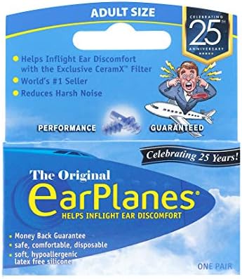 EarPlanes Ear Plugs 1 Pair (Pack of 4)