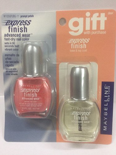 Maybelline Express Finish fast dry Nail Color PROMPT PETALS + BASE AND TOP COAT