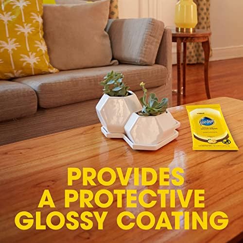 Pledge Expert Care Enhancing Wood Wipes, Lemon Scent, 24 Count (Pack of 6, 144 Total Wipes)