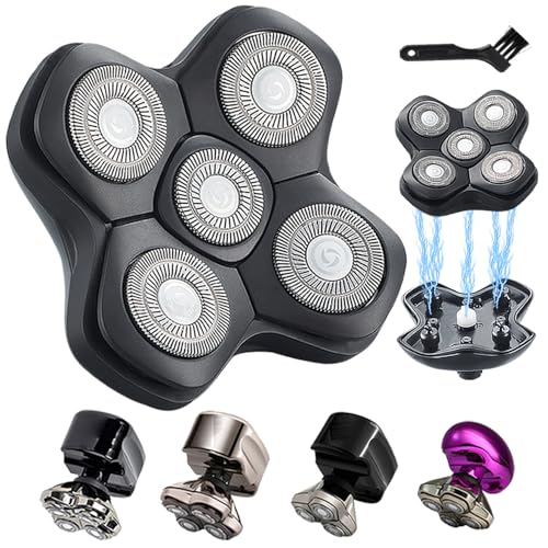 Newly Upgraded Replacement Heads for Skull Shaver Pitbull Platinum Pro Butterfly Kiss and Palm Hypo-Allergenic Electric Razors SK5