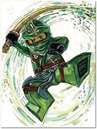 4LittleHeroes,NINJA Legos Style characters , Posters for Boys Room Decor, Wall Art Trooper Poster, For All Sci-Fi Movies Funs, Design and Made in Europe 11x14 Poster (Unframed) (Cardboard, 11x14)