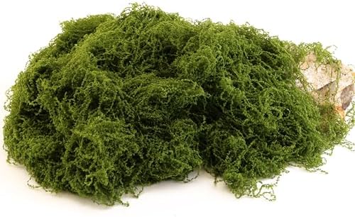 Dark Green Moss is Used for Handicrafts, Artificial Moss, Glass Vase Fillers, Wedding/Christmas/Spring Green Parties/Indoor Flower Pots/DIY Rainforest Models/Table Decoration (7.05 Ounces)