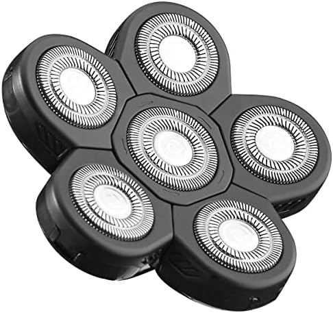 6 Blades Electric Head Shaver Replacement Heads Men's Electric Shaver Replacement Heads for Bald and Face