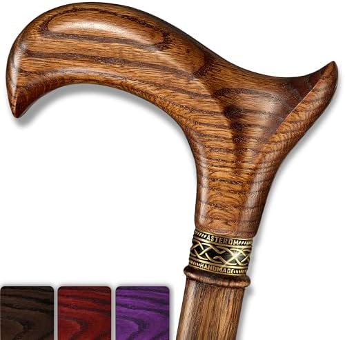 Asterom Walking Cane - Handmade, Ergonomic, Wooden - Canes for Men & Women - Walking Sticks for Seniors, Unique, Wood - FSA/HSA Eligible