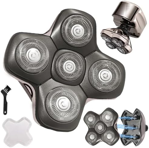 New Upgrade Head Shaver Replacement Heads for Skull Shaver Pitbull Platinum Pro Butterfly Kiss, and Palm Hypo-Allergenic Electric Razor