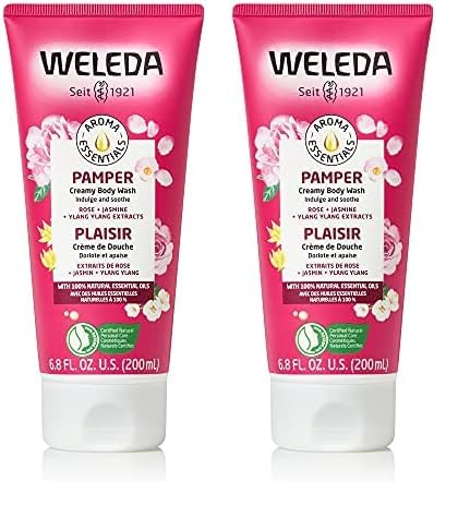 Weleda Aroma Essentials Pamper Creamy Body Wash, Parabens Free, 6.8 Fluid Ounce (Pack of 2)