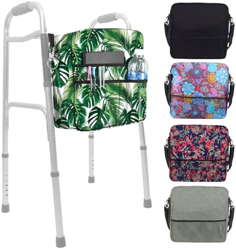 Vive Wheelchair Bag - Machine Washable, Double-Stitched, Water-Resistant Accessory Backpack for Rollators, Wheel Chairs, Walkers - Pouch with XL Pockets & Straps for Quick Installation