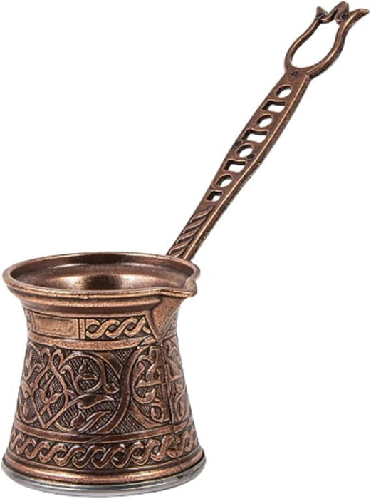 Turkish Coffee Pot, Handmade Copper Pot, 2-3 Cups, 4 fl Oz, Antique Brown