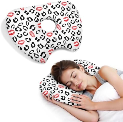 Ear Piercing Pillow for Side Sleepers Pillows with Holes for Ear Pain,Donut Pillow for Ear Side Sleeping Pillow for Adults CNH Ear Pain Relief Pressure Sores Ear Pillow with Hole in Center